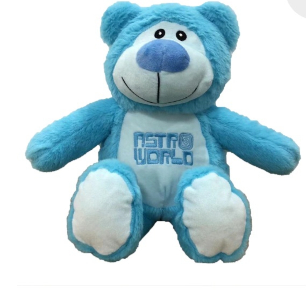 Blue and White Plush Bear